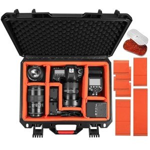 Digital Camera Case Waterproof IP67 DSLR SLR Lenses Hard Camcorder Travel Protection Dividers For DJI Mavic 4 Pro/Air Drones For Gopro Hero 13 12 11 10 Accessories (Only Case) 16.2x12.8x7inch