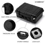 CASOMAN Water-proof Box, with Cush- Proof Sponge, IP67 Water Proof Grade, Large Waterproof Hard Case with Customizable Foam, Perfectly Protection of Camera, Drones, Lens,Equipments, 16"x13.2"x7"