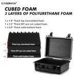 CASOMAN Water-proof Box, with Cush- Proof Sponge, IP67 Water Proof Grade, Large Waterproof Hard Case with Customizable Foam, Perfectly Protection of Camera, Drones, Lens,Equipments, 16"x13.2"x7"
