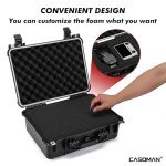 CASOMAN Water-proof Box, with Cush- Proof Sponge, IP67 Water Proof Grade, Large Waterproof Hard Case with Customizable Foam, Perfectly Protection of Camera, Drones, Lens,Equipments, 16"x13.2"x7"