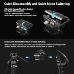 SmallRig AD-01 Video Tripod, 73" Heavy Duty Tripod with 360 Degree Fluid Head and Quick Release Plate for DSLR, Camcorder, Cameras 3751