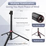 ULANZI MT-79 Extendable Tripod Aluminum, 81" Portable Adjustable Light Stand with 1/4" Screw, 360° Ball Head Camera Phone Tripod for Camera Video Light Smartphone, Lightweight for Travel