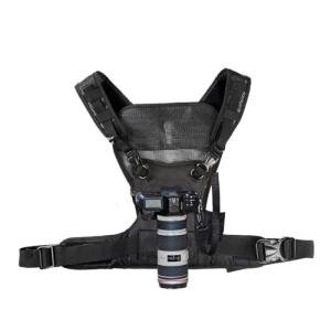 Nicama S-VEST Pro Dual shoulder Camera Harness for 1 Camera, Carrying Chest Vest for Canon 6D 5D2 5D3 Nikon D800 Sony A7S A7R Panasonic Olympus DSLR Cameras Climbing Wedding Travel Hiking, for ZOOM H6