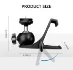 【CM01】 RAUBAY Monitor Top Camera Mount Clamp, Hanging Webcam Stand with 1/4" Screw, Suitable for Flat-Screen Monitors, for Live Stream, Video Conferencing, YouTube, TikTok, etc.