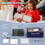 Digital Camera for Kids, WITYEAH 48MP FHD 1080P Point and Shoot Digital Cameras with 16X Zoom Anti-Shake, Compact Portable Cameras for Photography, for Boys Girls Teens Beginners