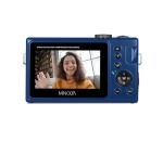 Minolta 48MP Autofocus Digital Camera with Selfie Mirror – 4K Ultra HD Video, 16x Digital Zoom, 3.0” LCD, Face Detection, Smile Capture, Scene Modes, Rechargeable Battery, Memory Card (Blue)