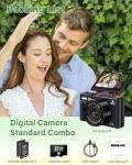 5K Digital Camera for Photography, 75MP WiFi Vlogging Camera for YouTube with 3" 180° Flip Screen, 18X Zoom UHD Autofocus Video Camara with 32GB SD Card, 2 Batteries