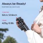 ULANZI MT-70 Extendable Tripod, 63" Selfie Stick Vlog Tripod Stand with 2 Phone Clips, 360 Rotate Dual Camera Holder for iPhone, Sony, Canon, GoPro, Lightweight for Travel, Black