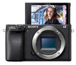 Sony Alpha a6400 Mirrorless Camera: Compact APS-C Interchangeable Lens Digital Camera with Real-Time Eye Auto Focus, 4K Video & Flip Up Touchscreen - E Mount Compatible Cameras - ILCE-6400/B Body