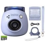 FUJIFILM INSTAX PAL Fuji Digital Camera Lavender Blue + Custom Case & 32gb Memory Card Accessory Bundle