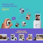 FUJIFILM INSTAX PAL Fuji Digital Camera Lavender Blue + Custom Case & 32gb Memory Card Accessory Bundle