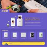 FUJIFILM INSTAX PAL Fuji Digital Camera Lavender Blue + Custom Case & 32gb Memory Card Accessory Bundle