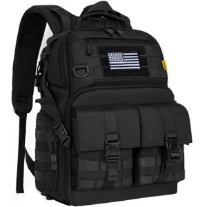 Tactical Camera Backpack for DSLR/SLR/Mirrorless Photography Camera, Camera Bag Case Water-resistant Travel Backpack with 15.6" Laptop Compartment Compatible with Canon