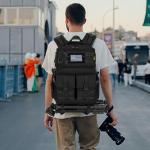 Tactical Camera Backpack for DSLR/SLR/Mirrorless Photography Camera, Camera Bag Case Water-resistant Travel Backpack with 15.6" Laptop Compartment Compatible with Canon