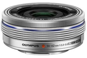 OM SYSTEM OLYMPUS M.Zuiko Digital 14-42mm F3.5-5.6 EZ Silver For Micro Four Thirds System Camera, Compact 3x zoom Lens
