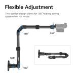ULANZI ZJ04 Magic Arm Camera Wall Mount Overhead Mount, 70cm/27.6inch Aluminum Adjustable Articulating Arm w 1/4" Ball Head for Cameras DSLR Lights Mount for Live Streaming/Photo Video Shooting