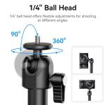 ULANZI ZJ04 Magic Arm Camera Wall Mount Overhead Mount, 70cm/27.6inch Aluminum Adjustable Articulating Arm w 1/4" Ball Head for Cameras DSLR Lights Mount for Live Streaming/Photo Video Shooting