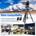 Camera Tripod, 74" DSLR Camera Tripod with 2 QR Plates for Sony/Nikon/Canon, Lightweight Video Tripod Stand for Travelling, Phone Tripod with Fluid Head/Phone Holder/Wireless Remote Max.Load 6kg