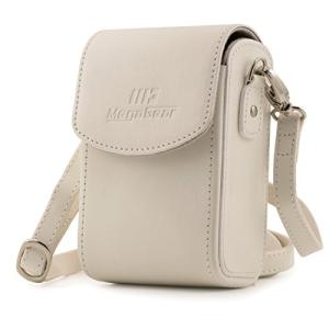 Mega Gear MG1416 Canon PowerShot G7 X Mark II, G7 X Leather Camera Case with Strap, PU Leather, White