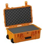 Condition 1 22" Large Rolling Lockable Hard Storage Case with Foam, Model 300, Waterproof Protective Box for Camera, Tactical, Scientific Gear, Made in USA, 21.84"x13.82"x9" Orange