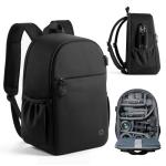 llano Compact Camera Backpack for DSLR/SLR/Mirrorless,Photography Bag with Laptop Slot (for 14" MacBook) & Tripod Holder, Ideal for Travel & Outdoor (for Canon, Nikon, Sony), Small, Black,10L Capacity