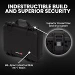 NANUK 910 Hard Case with Customizable Cubed Foam, IP67 Waterproof, Dustproof and Impact Resistant, 14.3” x 11.1” x 4.7”, Rugged Construction for Ultimate Protection, Made in Canada – Black