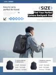 llano Compact Camera Backpack for DSLR/SLR/Mirrorless,Photography Bag with Laptop Slot (for 14" MacBook) & Tripod Holder, Ideal for Travel & Outdoor (for Canon, Nikon, Sony), Small, Black,10L Capacity