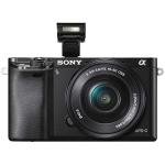 Sony Alpha a6000 Mirrorless Digitial Camera 24.3MP SLR Camera with 3.0-Inch LCD (Black) w/ 16-50mm Power Zoom Lens (Renewed)