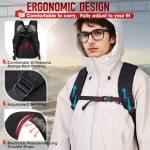 RAINSMORE Camera Backpack Camera Bag for DSLR/SLR Mirrorless 14 Inch Laptop Camera Backpack for Photographers Anti-theft Photography Bag with Rain Cover, Tripod Holder, Black