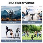 MoKo Camera Tripod for iPad - 70" Phone Tripod Stand with Travel Bag, Tripod for iPhone with Phone Holder, Wireless Remote, Travel Tripod for Camera DSLR SLR, Cell Phones, Tablets, Projector, Webcam