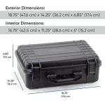 GT Tools Waterproof Hard Case - Crushproof & Dustproof - Foam Protection - Pressure Equalization Valve - Portable Protective Storage Box for Travel, Hunting, Military, Tactical - 19-Inch (Black)