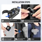 NEEWER Backpack Camera Clip Mount with Square QR Plate, Upgraded Safety Latch, Quick Release Camera Belt Clip Backpack Strap Compatible with Peak Design PD QR System Canon Nikon Sony DSLRs, GP67