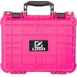 Eylar Protective Gear and Camera Hard Case with Custom Logo Plate, Waterproof & Shockproof w/Foam TSA Approved 13.37 Inch 11.62 Inch 6 Inch (Pink)