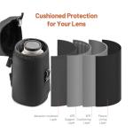 PGYTECH Camera Lens Bag, Magnetic Buckle Camera Lens Case, Water Resistant Protective Lens Pouch for DSLR Camera Lens, Thick Camera Lens Bag for Sony, Nikon, Canon Size L