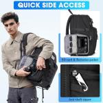 SDYSM Camera Backpack Bag Professional for DSLR/SLR Mirrorless Camera Waterproof 15.6 inch Tactical Camera Bags for Photographers with Rain Cover, Tripod Holder, Small Bag Photography Backpack Case