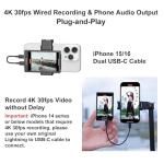 Newmowa Phone Vlog Selfie Monitor Screen, Magnetic Phone Holder Clip Mount, Using Phone Rear Camera for Selfie Vlog Live Stream TikTok, Compatible with iPhone (Support 4K 30fps Wired Recording)
