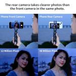 Newmowa Phone Vlog Selfie Monitor Screen, Magnetic Phone Holder Clip Mount, Using Phone Rear Camera for Selfie Vlog Live Stream TikTok, Compatible with iPhone (Support 4K 30fps Wired Recording)