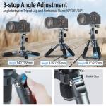SIRUI Compact Mini Desktop Tripod, 20" Aluminum Portable Small Tabletop Tripod Stand with 360° Ball Head for DSLR, Camera, Phone, Loaded up to 17.64lbs, Phone Holder Included, AM-TT50
