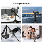 K&F Concept 76 inch Camera Tripod with Rotatable Multi-Angle Center Column,Lightweight Travel Outdoor DSLR Tripods with 360 Degree Ball Head Load Capacity 8kg/17.6lbs, Cellphone Clips for Smartphone