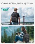 BAGSMART Camera Bag for Photographers, Professional Camera Bag Fits up to 15.6" Laptop, DSLR/Drones/Tripod Camera Case with Rain Cover, Grey