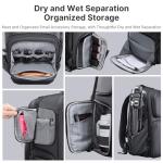 ULANZI BP10 35L Hardshell Camera Backpack, Professional Splash-proof Photography Camera Case Anti Theft Travel f Photographers Unisex Drone DSLR Mirrorless Camera Lens Tripod Holder 17'' Laptop Black