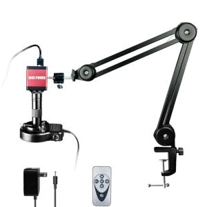 NICE-POWER Digital Microscope Camera, 13MP 1080P HDMI VGA Industrial Video Microscope, 150X Zoom C-Mount Lens, Foldable Stand, LED Ring Light, Soldering Microscopes for Electronics Repair