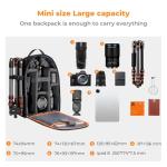 K&F Concept Camera Backpack for Photographers Photography Camera Bag Multi-Functional Camera Bags for Men Women (10L)