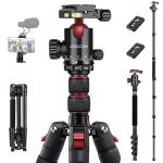 JOILCAN Tripod for Camera, 81" Aluminum Camera Tripod Monopod for DSLR, Heavy Duty Travel Tripods for Spotting Scope Binoculars Laser Level, Payload 35Lb