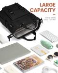 LOVEVOOK Laptop Backpack for Women, College School Backpack Student Bookbag, Teacher Work Bags Travel Backpack Purse, Business Computer Bag Commuter Nurse Bags, 15.6 Inch, Black