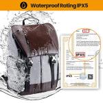 TARION Camera Backpack Waterproof Camera Bag Waterproof Certified IPX5 Large Capacity Side Access with 15.6 Inch Laptop Compartment Rain Cover for Women Men Photographer Lens Tripod Tablets