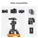 K&F Concept Mini Desktop Tripod, 20.5''/ 52cm Compact Desk Tripod with 360 Degree Ball Head, 1/4 inch Quick Release Plate for Camera Video Camcorder, Load up to 13.22 lbs/6 KG