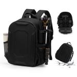 YaKuss Hard Shell Camera Backpack, Shockproof Camera Bag Case with Tripod Strap, for 14" Laptop, Camera Backpacks for Photographers,for Canon Nikon Sony SLR DSLR Mirrorless Camera, Lenses, M, Black