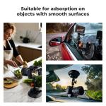 K&F Concept 4.5" Suction Cup Camera Mount with Magic Arm, ARRI Style 1/4" 3/8" Threads, Quick Release Car Mount Compatible with Gopro DJI Insta360 for DSLR Action Camera Phone Video Shooting