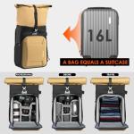 TARION Hardshell Large Camera Backpack - Expandable Camera Bag for Photographers with 16" Laptop Compartment & Side Access & Rain Cover(XH Gold)